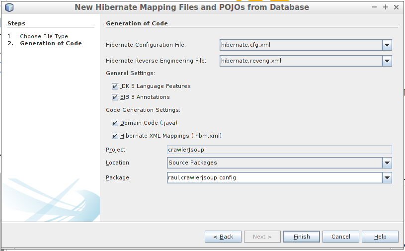Seleccionar los ficheros de configuracion el soporte y ubicacion